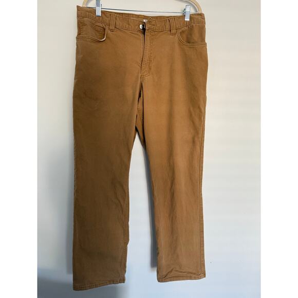 Carhartt Mens Kaki Chino Work Pants 36x32 Tan Camel Fall Capsule Wardrobe Casual - Picture 1 of 12